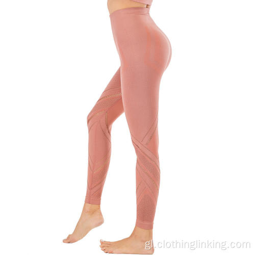 JACQUARD pantalóns de yoga YOGA SEAMLESS LEGGINGS Mulleres deportivas